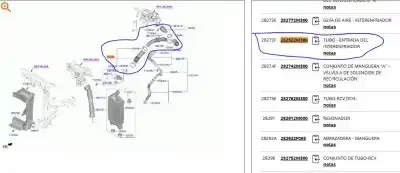 Автозапчастина б/у труба для kia sorento iv (mq4, mq4a) 1.6 t-gdi hybrid посилання на oem iam 282522m300  282522m300