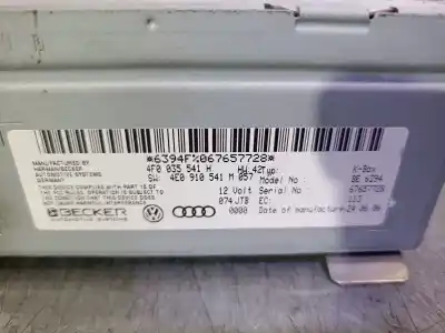 Peça sobressalente para automóvel em segunda mão sistema de áudio / rádio cd por audi a6 c6 avant (4f5) 2.7 tdi referências oem iam 4f0035541h 4e0910541m becker 