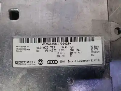 Автозапчастина б/у електронний модуль для audi a6 c6 avant (4f5) 2.7 tdi посилання на oem iam 4e0035729 4f0910731d becker 