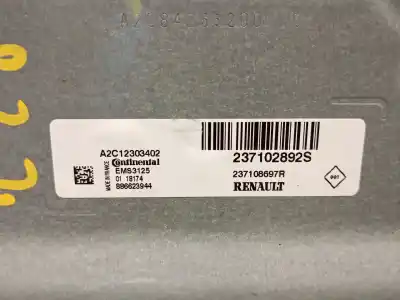 Автозапчастина б/у ебу контролер двигуна для dacia sandero ii 1.0 sce 75 (b8jc, b8jd) посилання на oem iam 237102892s  