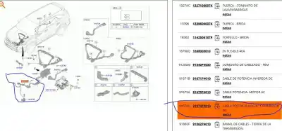 Second-hand car spare part wire for kia sorento iv (mq4, mq4a) 1.6 t-gdi hybrid oem iam references 91674p4010  91674p4010