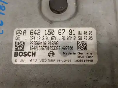 Second-hand car spare part ecu engine control for mercedes clase r (w251, v251) r 320 cdi 4-matic (251.125) oem iam references a6421506791 0281013385 bosch 