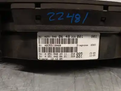 Автозапчастина б/у панель інструментів для mercedes-benz clase r (w251, v251) r 320 cdi 4-matic (251.125) посилання на oem iam a2515400648 a2c53118460 a2515400648