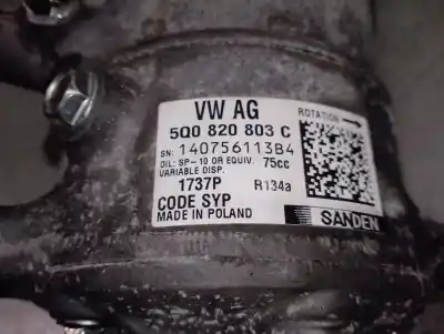 Peça sobressalente para automóvel em segunda mão compressor de ar condicionado a/a a/c por skoda rapid (nh3, nk3, nk6) 1.6 tdi referências oem iam 5q0820803c  5q0820803c Peça sobressalente para automóvel em segunda mão compressor de ar condicionado a/a a/c por skoda rapid (nh3, nk3, nk6) 1.6 tdi referências oem iam 5q0820803c  5q0820803c