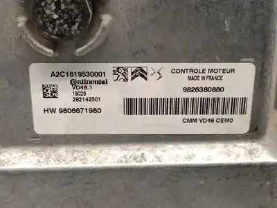 Second-hand car spare part ecu engine control for citroen c4 picasso ii 1.2 thp 130 oem iam references 9826380880  