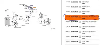 Second-hand car spare part TUBE for NISSAN X-TRAIL III (T32_, T32R, T32RR)  OEM IAM references 144634EB0A  144634EB0A
