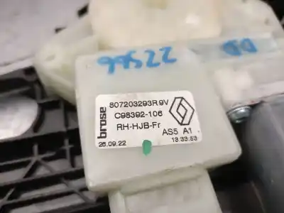 Second-hand car spare part passenger side right window regulator for renault captur ii (hf_) e-tech 160 oem iam references 807203293r  807203293r