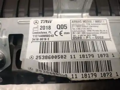 Автозапчастина б/у передня права подушка безопасности для mercedes-benz glc (x253) 220 d 4-matic (253.905, 253.903) посилання на oem iam 2538600502  a2538600502