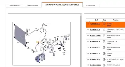 Автозапчастина б/у труби кондиціонації для mercedes-benz glc (x253) 220 d 4-matic (253.905, 253.903) посилання на oem iam a2538303301  a2538303301
