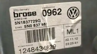 Peça sobressalente para automóvel em segunda mão elevador de vidros dianteira esquerda por volkswagen tiguan (5n_) 2.0 tdi referências oem iam 5n1837729g