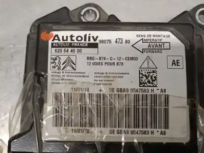 Автозапчастина б/у блок управління подушками безпеки для citroen c4 picasso ii 1.2 thp 130 посилання на oem iam 9807547380 620644600 autoliv 