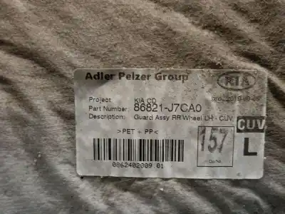 Автозапчастина б/у задня ліва колесна арка для kia xceed (cd) 1.6 crdi 115 посилання на oem iam 86821j7ca0  86821j7ca0