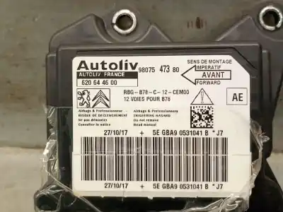 Second-hand car spare part airbag control unit for citroen c4 picasso ii 1.2 thp 130 oem iam references 9807547380 620644600 autoliv 9807547380