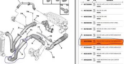 Автозапчастина б/у труба для citroen c4 picasso ii 1.2 thp 130 посилання на oem iam 9820100680  9820100680 Автозапчастина б/у труба для citroen c4 picasso ii 1.2 thp 130 посилання на oem iam 9820100680  9820100680