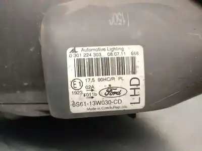 Second-hand car spare part left headlight for ford fiesta (cbk) 1.6 tdci cat oem iam references 6s6113w030cd 0301224303 1416311