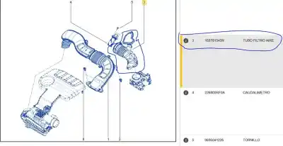Автозапчастина б/у труба для renault captur ii (hf_) e-tech 160 посилання на oem iam 165781543r  165781543r