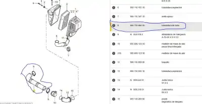 Pezzo di ricambio per auto di seconda mano tubo per porsche cayenne (9pa) 3.2 riferimenti oem iam 7l5128684a  95511068400