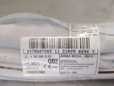Автозапчасти б/у подушка безопасности передняя правая за mercedes-benz gla (h247) gla 200 d 4-matic (247.713) ссылки oem iam a2478607203  a2478607203