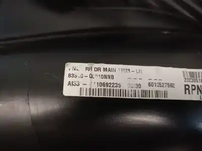 Автозапчасти б/у обивка задней левой двери за hyundai i20 iii (bc3, bi3) 1.0 t-gdi ссылки oem iam 83310q0010  83307q0010nnb