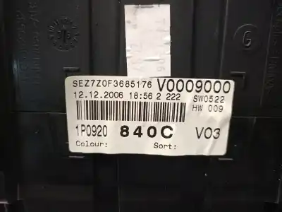 Peça sobressalente para automóvel em segunda mão quadrante por seat leon (1p1) 1.9 tdi referências oem iam 1p0920840c 110080281019 siemens vdo 1p0920840cx