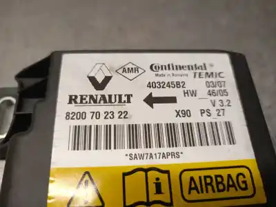 Peça sobressalente para automóvel em segunda mão centralina de airbag por dacia logan (ls_) 1.4 (lsoa, lsoc, lsoe, lsog) referências oem iam 8200702322  