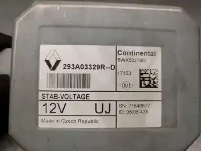 Автозапчастина б/у блок управління подушками безпеки для renault kangoo / grand kangoo ii (kw0/1_) 1.5 dci 110 (kw06, kw12) посилання на oem iam 293a03329r  