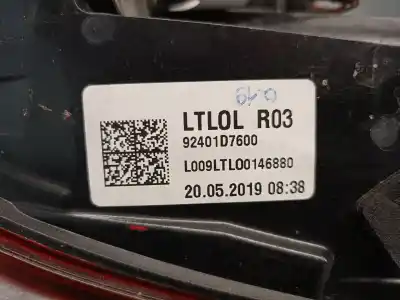 Second-hand car spare part left tailgate light for hyundai tucson (tl, tle) 1.6 crdi oem iam references 92401d7600  92401d7600