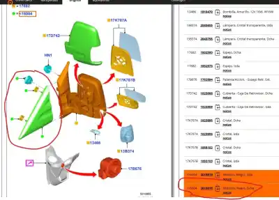 Peça sobressalente para automóvel em segunda mão molduras frontais por ford transit v363 furgón (fcd, fdd) 2.0 ecoblue referências oem iam bk31v16004ae  2016818