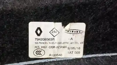 Автозапчастина б/у задній лоток для renault captur i (j5_, h5_) 0.9 tce 90 посилання на oem iam 794209363r  794209363r Автозапчастина б/у задній лоток для renault captur i (j5_, h5_) 0.9 tce 90 посилання на oem iam 794209363r  794209363r