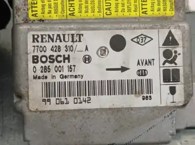 Автозапчастина б/у блок управління подушками безпеки для renault clio ii fase i (b/cbo) 1.6 initiale (b/cbod) 90 cv / 66 kw посилання на oem iam 7700428310 0285001157 bosch 