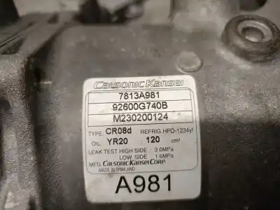 Автозапчасти б/у компрессор кондиционера воздуха за mitsubishi mirage / space star vi fastback (a0_a) 1.2 ссылки oem iam 7813a981 92600g740b calsonic kansei 7813a981