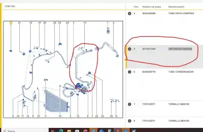 Автозапчастина б/у труби кондиціонації для renault captur i (j5_, h5_) 0.9 tce 90 посилання на oem iam 924544059r  924544059r