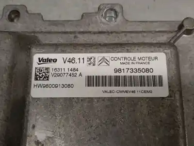 Автозапчасти б/у блок управления двигателем за citroen c3 iii (sx) 1.2 vti 82 ссылки oem iam 9817335080  