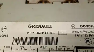 Pezzo di ricambio per auto di seconda mano impianto audio / radio cd per renault kangoo express (fw0/1_) 1.5 dci 75 (fw07, fw10, fw04) riferimenti oem iam 281156782r  281159511r