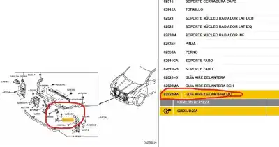 Автозапчастина б/у фронтальна панель для nissan qashqai / qashqai +2 i (j10, nj10, jj10e) 2.0 посилання на oem iam 62823jd20a  62823jd20a