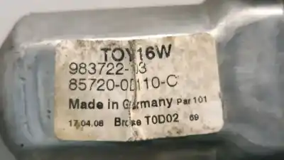 Автозапчастина б/у регулятор вікна передній лівий для toyota yaris (_p9_) 1.4 d-4d (nlp90_) посилання на oem iam 857200d110b 983722103 brose 698200d041