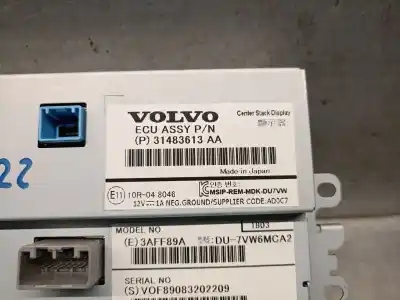 Second-hand car spare part multifunction display for volvo v40 fastback (525) d2 oem iam references 31483613  36011464