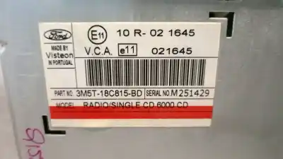 Автозапчастина б/у аудіо система / радіо cd для ford focus c-max (dm2) 1.6 tdci посилання на oem iam 3m5t18c815bd  1927597