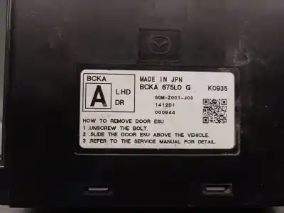 Second-hand car spare part comfort module for mazda 3 fastback (bp) 2.0 skyactiv-g m hybrid oem iam references bcka675l0g  