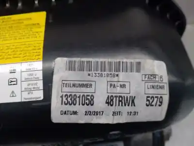 Автозапчастина б/у передня права подушка безопасности для opel zafira tourer c (p12) 1.6 cdti (75) посилання на oem iam 13381058  13381058