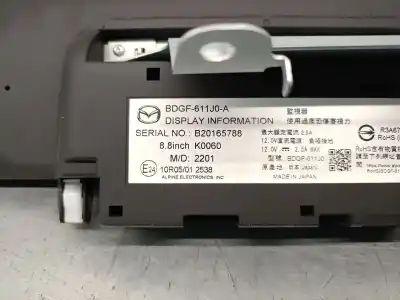 Second-hand car spare part multifunction display for mazda 3 fastback (bp) 2.0 skyactiv-g m hybrid oem iam references bdgf611j0a b20165788 