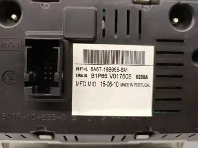 Автозапчастина б/у багатофункційний дисплей для ford fiesta (cb1) motor 1.6 ltr. - 70 kw tdci cat посилання на oem iam 8a6t18b955bm  1940788