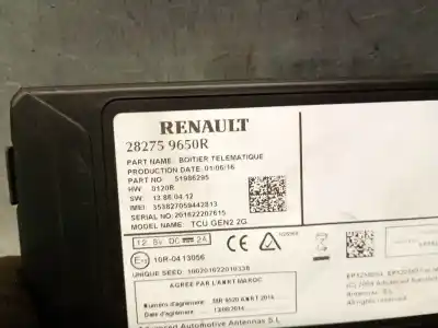 Second-hand car spare part electronic module for renault zoe (bfm_) zoe oem iam references 282759650r  282759650r