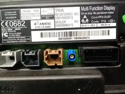 Peça sobressalente para automóvel em segunda mão display gps / multimídia por renault zoe (bfm_) zoe referências oem iam 259153934r  259153934r