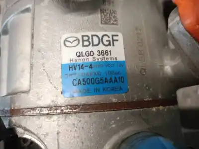 Peça sobressalente para automóvel em segunda mão compressor de ar condicionado a/a a/c por mazda 3 fastback (bp) 2.0 skyactiv-g m hybrid referências oem iam ca500g5aaa10  ca500g5aaa10