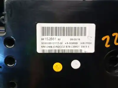 İkinci el araba yedek parçası enstrüman paneli için citroen c4 picasso ii 1.6 bluehdi 120 oem iam referansları 9815286180  9815286180