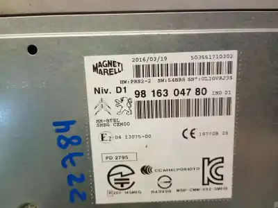 Second-hand car spare part audio system / radio cd for citroen c4 picasso ii 1.6 bluehdi 120 oem iam references 9816304780  9816304780
