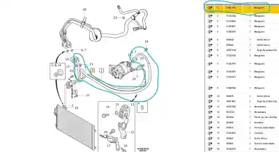 Автозапчасти б/у трубы кондиционирования воздуха за volvo v60 i (155) d3 / d4 ссылки oem iam 31407976  31407976