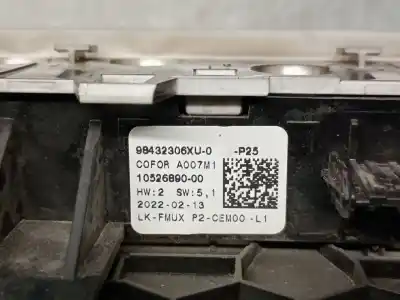 Автозапчастина б/у многофункційне управління для peugeot 2008 ii (ud_, us_, uy_, uk_) 1.5 bluehdi 110 (udyhsk) посилання на oem iam 98432306xu  98432306xu