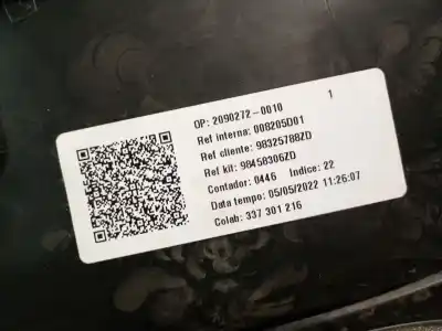 Автозапчастина б/у обликка задніх правіх дверей для peugeot 2008 ii (ud_, us_, uy_, uk_) 1.5 bluehdi 110 (udyhsk) посилання на oem iam 98325788zd  98325788zd